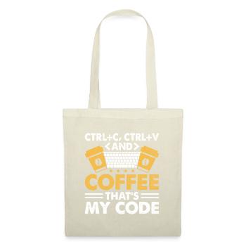 Café Codage Programmeur Codeur Développeur Nerd Coff - Sac en tissu - nature - Devant