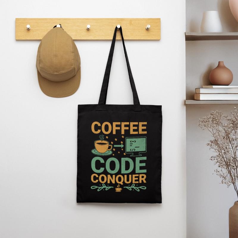 Café Codage Programmeur Codeur Développeur Nerd Coff Sac en tissu