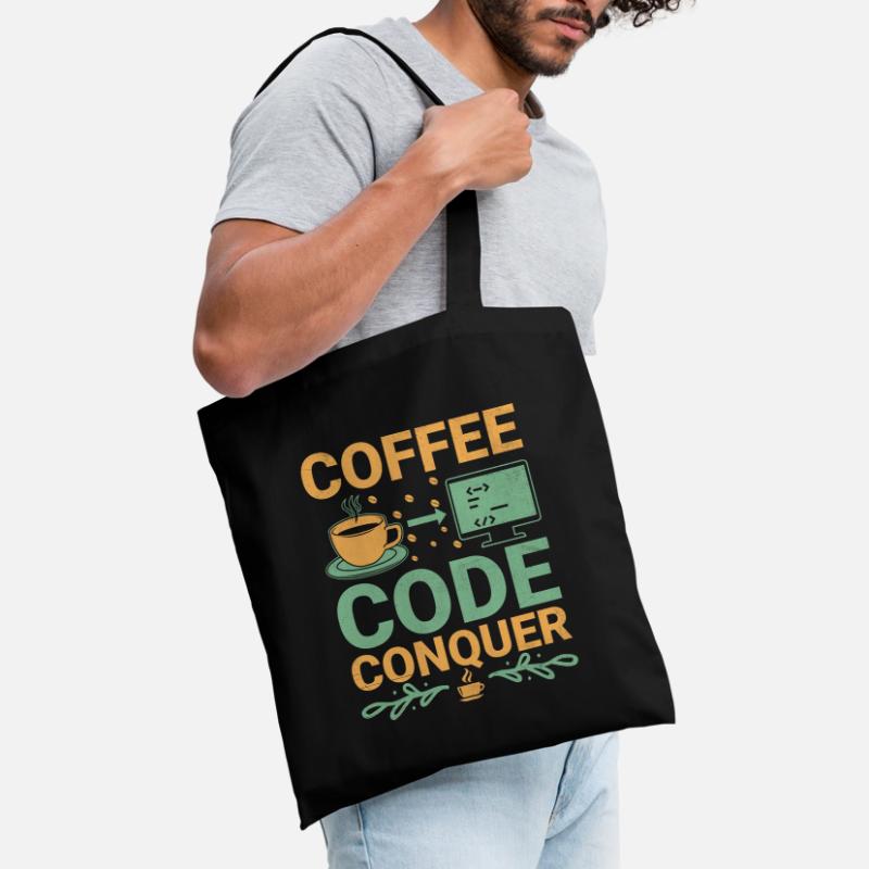 Kaffee-Codierung Programmierer Programmierer Entwickler Nerd Coff Stoffbeutel