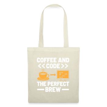 Café Codage Programmeur Codeur Développeur Nerd Coff - Sac en tissu - nature - Devant