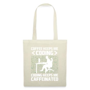 Café Codage Programmeur Codeur Développeur Nerd Coff - Sac en tissu - nature - Devant