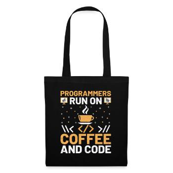Café Codage Programmeur Codeur Développeur Nerd Coff - Sac en tissu - noir - Devant