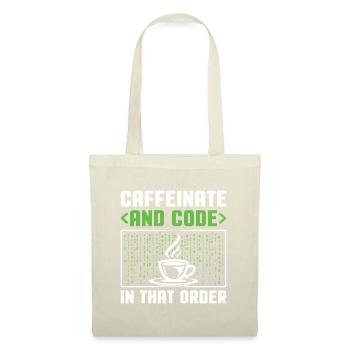 Coffee Coding Programmer Coder Developer Nerd Coff - Tote Bag - nature - Front