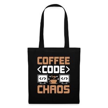 Café Codage Programmeur Codeur Développeur Nerd Coff - Sac en tissu - noir - Devant