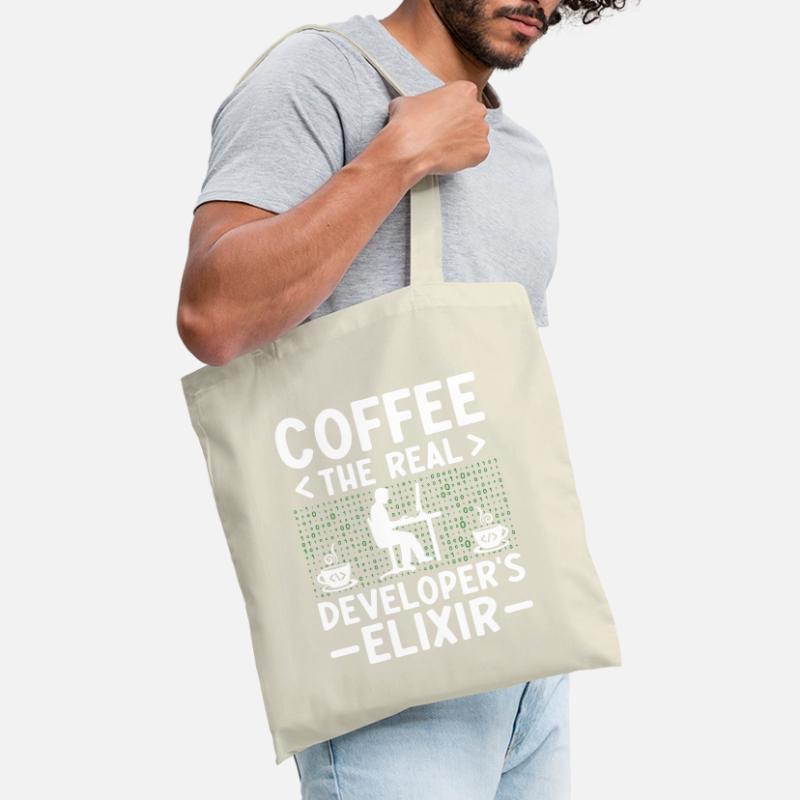 Café Codage Programmeur Codeur Développeur Nerd Coff Sac en tissu