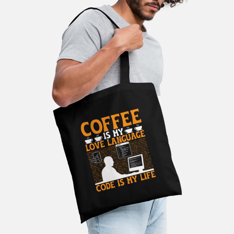 Kaffee-Codierung Programmierer Programmierer Entwickler Nerd Coff Stoffbeutel