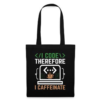 Café Codage Programmeur Codeur Développeur Nerd Coff - Sac en tissu - noir - Devant