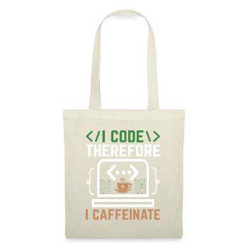 Café Codage Programmeur Codeur Développeur Nerd Coff - Sac en tissu - nature - Devant