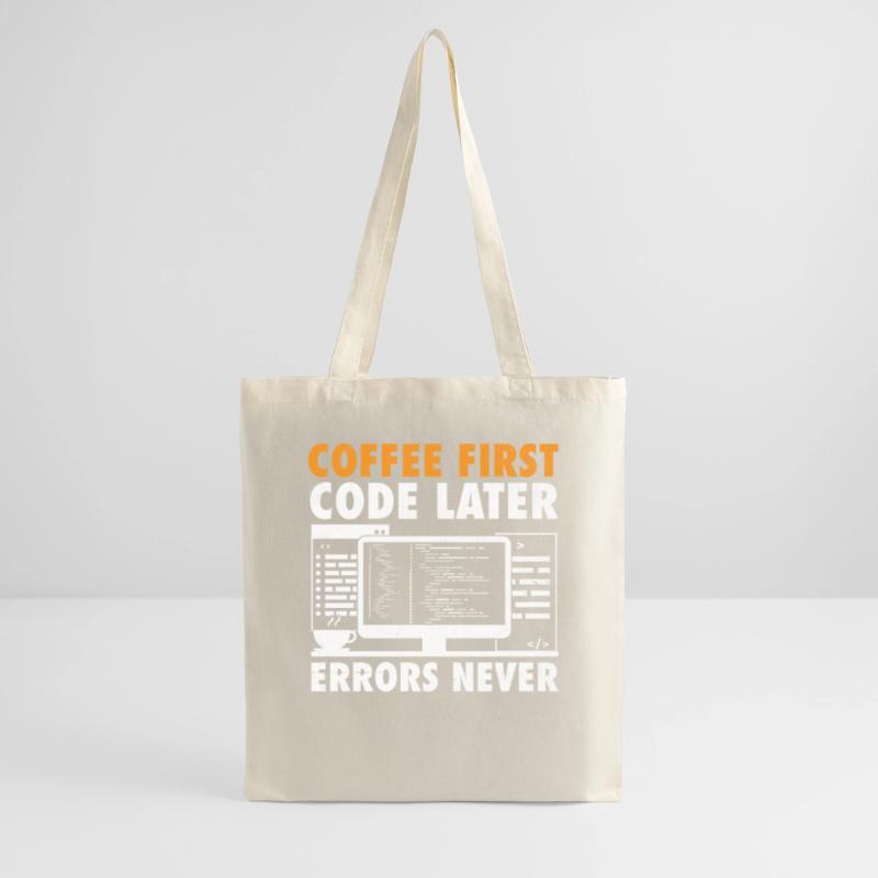 Café Codage Programmeur Codeur Développeur Nerd Coff Sac en tissu