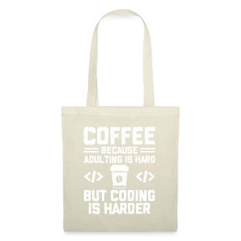 Café Codage Programmeur Codeur Développeur Nerd Coff - Sac en tissu - nature - Devant