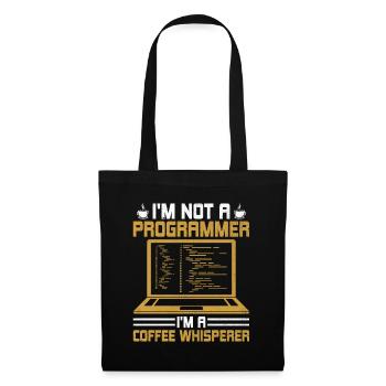Café Codage Programmeur Codeur Développeur Nerd Coff - Sac en tissu - noir - Devant