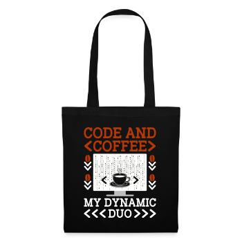 Café Codage Programmeur Codeur Développeur Nerd Coff - Sac en tissu - noir - Devant