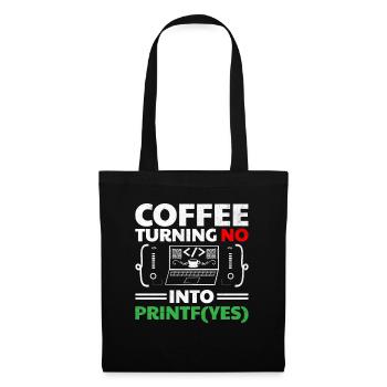 Kaffee-Codierung Programmierer Programmierer Entwickler Nerd Coff - Stoffbeutel - Schwarz - Vorne