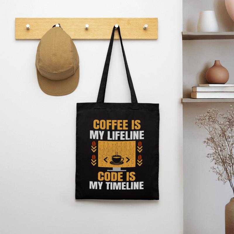 Kaffee-Codierung Programmierer Programmierer Entwickler Nerd Coff Stoffbeutel