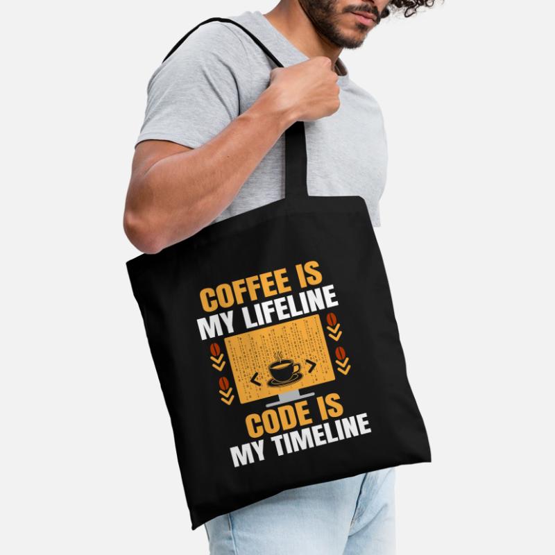 Kaffee-Codierung Programmierer Programmierer Entwickler Nerd Coff Stoffbeutel