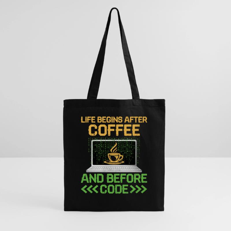 Kaffee-Codierung Programmierer Programmierer Entwickler Nerd Coff Stoffbeutel