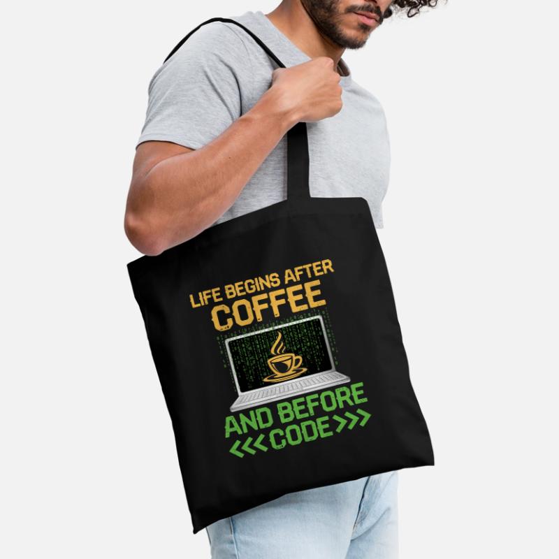 Kaffee-Codierung Programmierer Programmierer Entwickler Nerd Coff Stoffbeutel
