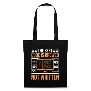Café Codage Programmeur Codeur Développeur Nerd Coff - Sac en tissu - noir - Devant