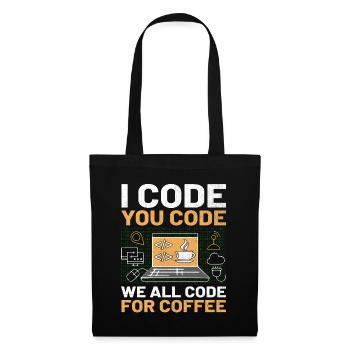Coffee Coding Programmer Coder Developer Nerd Coff - Tote Bag - black - Front