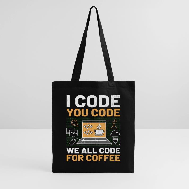 Café Codage Programmeur Codeur Développeur Nerd Coff Sac en tissu