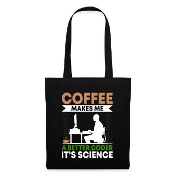 Café Codage Programmeur Codeur Développeur Nerd Coff - Sac en tissu - noir - Devant