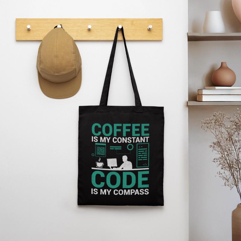 Café Codage Programmeur Codeur Développeur Nerd Coff Sac en tissu