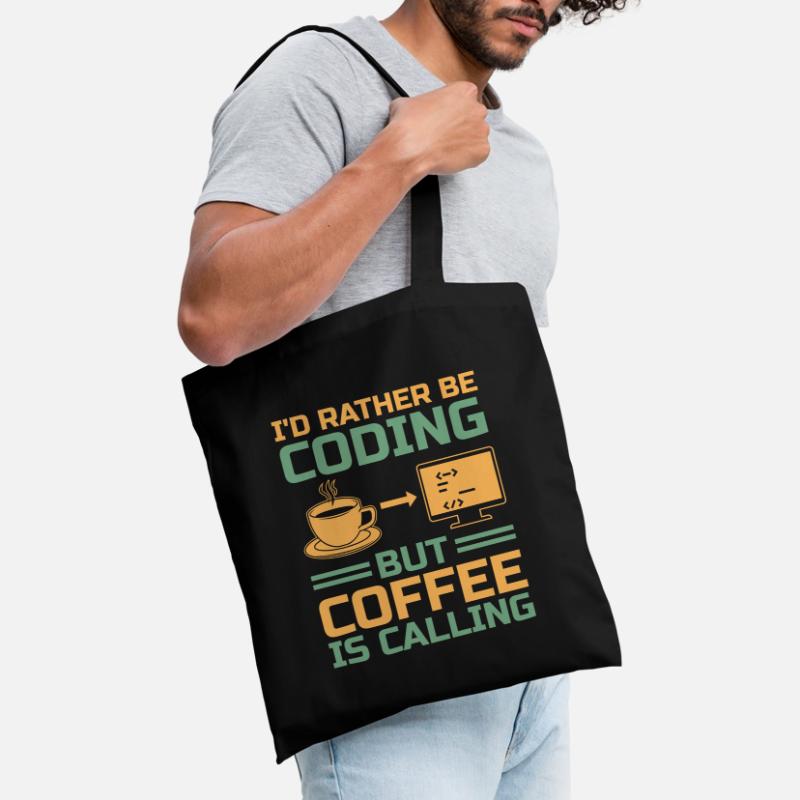 Café Codage Programmeur Codeur Développeur Nerd Coff Sac en tissu