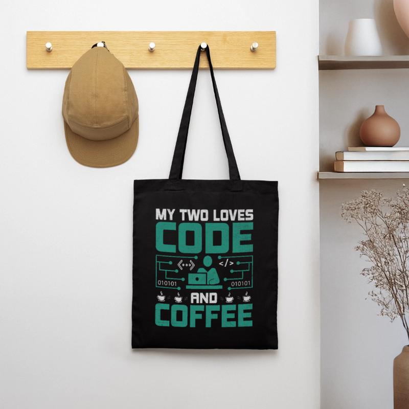 Café Codage Programmeur Codeur Développeur Nerd Coff Sac en tissu