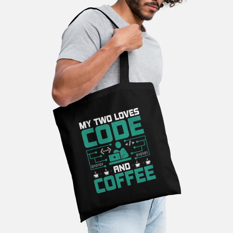 Café Codage Programmeur Codeur Développeur Nerd Coff Sac en tissu