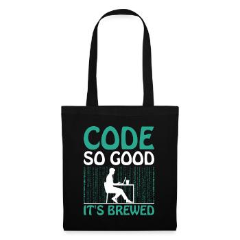 Kaffee-Codierung Programmierer Programmierer Entwickler Nerd Coff - Stoffbeutel - Schwarz - Vorne