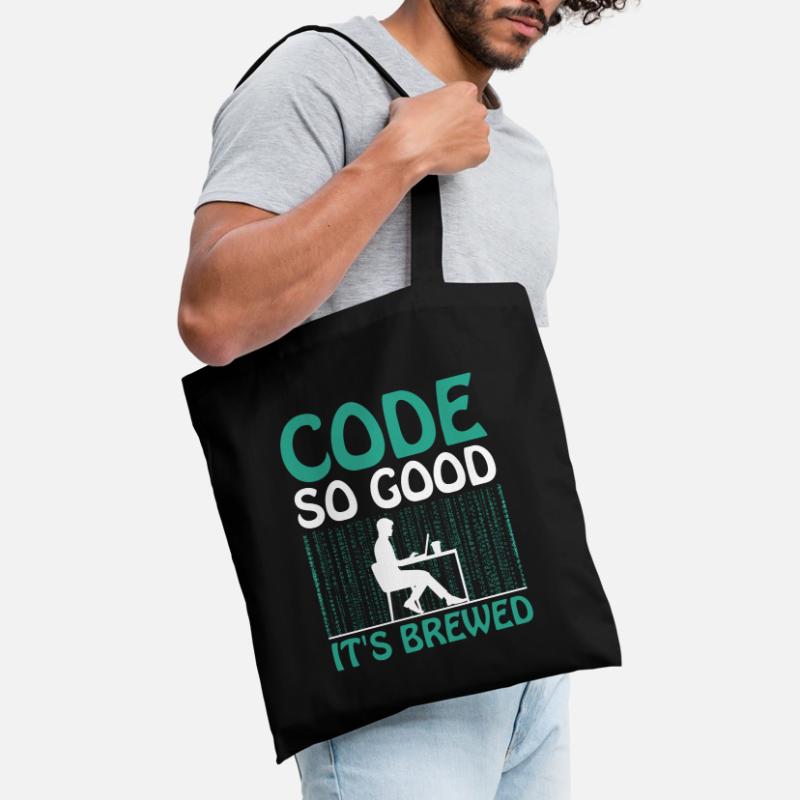 Café Codage Programmeur Codeur Développeur Nerd Coff Sac en tissu