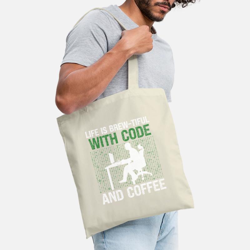 Café Codage Programmeur Codeur Développeur Nerd Coff Sac en tissu