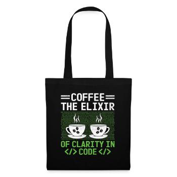 Café Codage Programmeur Codeur Développeur Nerd Coff - Sac en tissu - noir - Devant