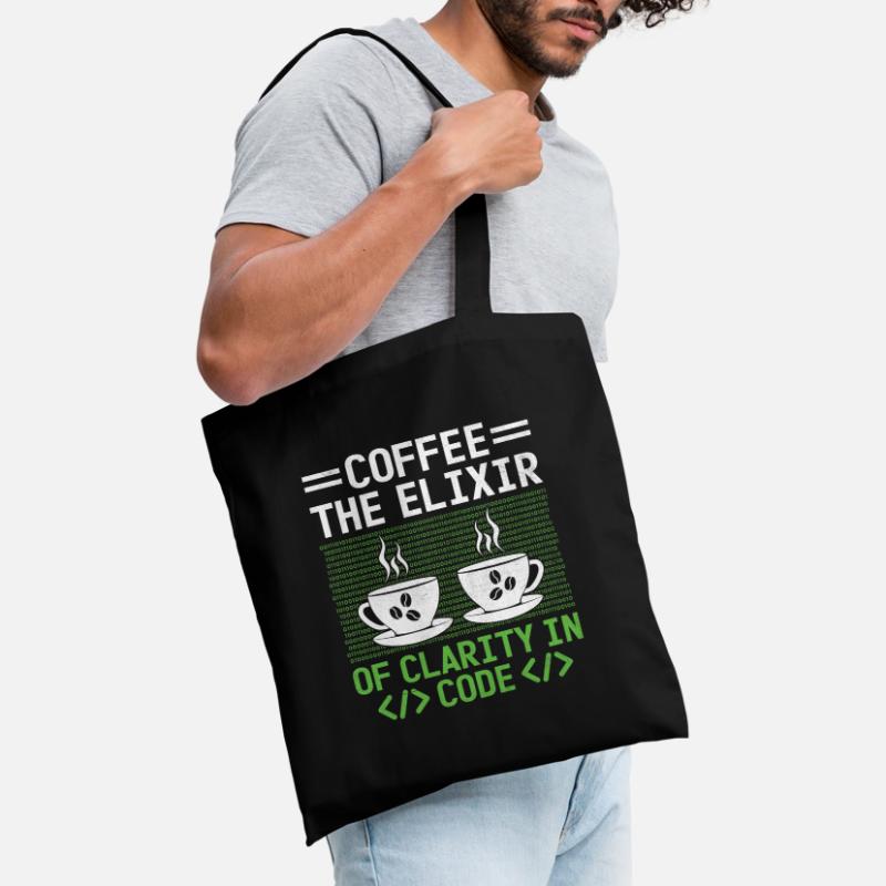 Café Codage Programmeur Codeur Développeur Nerd Coff Sac en tissu