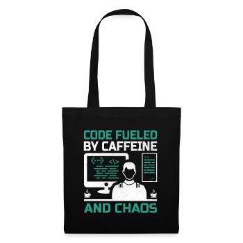 Café Codage Programmeur Codeur Développeur Nerd Coff - Sac en tissu - noir - Devant