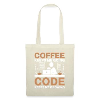 Kaffee-Codierung Programmierer Programmierer Entwickler Nerd Coff - Stoffbeutel - Natur - Vorne