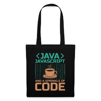 Kaffee-Codierung Programmierer Programmierer Entwickler Nerd Coff - Stoffbeutel - Schwarz - Vorne