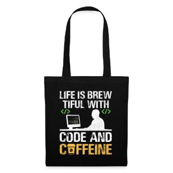Coffee Coding Programmer Coder Developer Nerd Coff - Tote Bag - black - Front