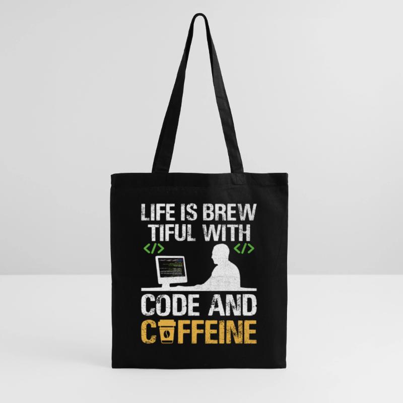 Café Codage Programmeur Codeur Développeur Nerd Coff Sac en tissu