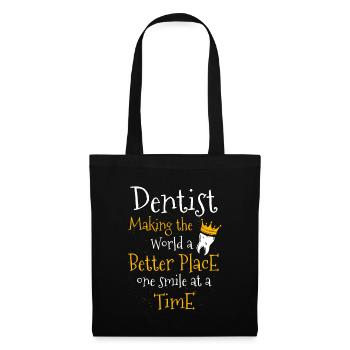 Dentiste Faire Le Monde D’un Meilleur Endroit Un Smi - Sac en tissu - noir - Devant