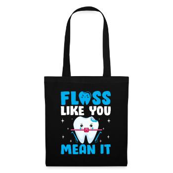 Fil dentaire comme vous le pensez dentiste dentisterie dentaire de - Sac en tissu - noir - Devant