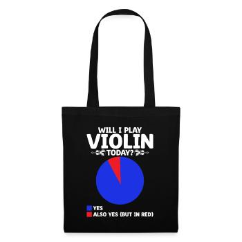 Vais-je jouer du violon aujourd’hui Violoniste violoniste Violini - Sac en tissu - noir - Devant
