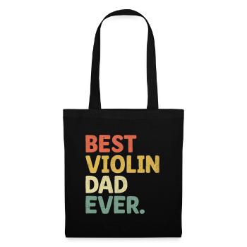 Bester Violinvater aller Zeiten Geiger Instrument Violinis - Stoffbeutel - Schwarz - Vorne
