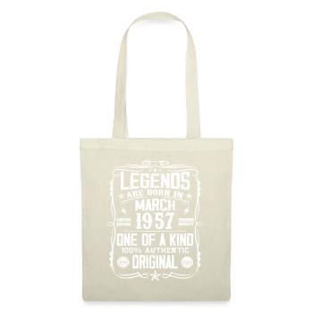 March 1957 Vintage 67 Years Anniversary Gift - Tote Bag - nature - Front