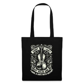 Désolé, je ne peux pas mon violon et j’ai un rendez-vous avec Des - Sac en tissu - noir - Devant