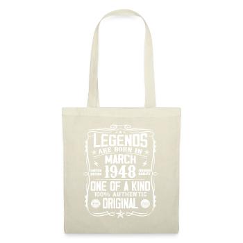 March 1948 Vintage 76 Years Anniversary Gift - Tote Bag - nature - Front
