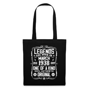 March 1938 Vintage 86th Anniversary Gift - Tote Bag - black - Front