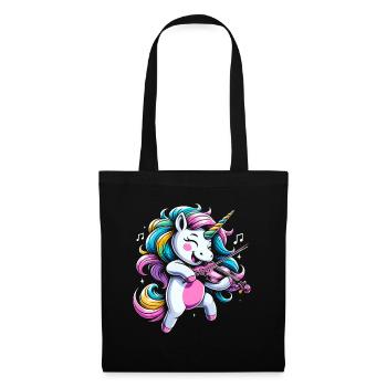 Unicorn Violin Instrument Violinist Fiddler Violin - Tote Bag - black - Front