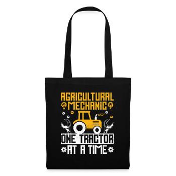 Mécanicien agricole Drôle de tracteur Mécanique Ferme - Sac en tissu - noir - Devant