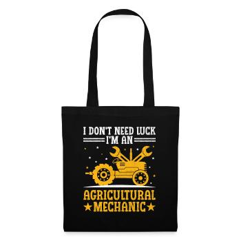 Landwirtschaftsmechaniker Lustige Traktormechaniker Bauernhof - Stoffbeutel - Schwarz - Vorne